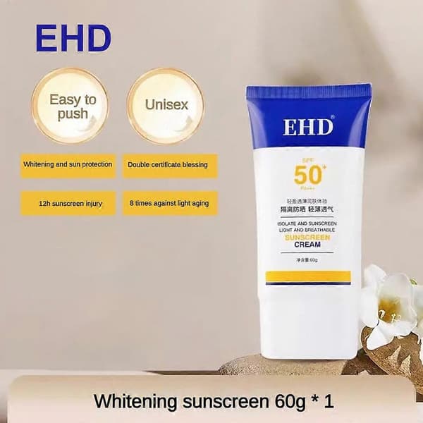1-3X EHD solcreme: Let og ikke-fedtende, beskyttelse mod UV-stråler 3pcs