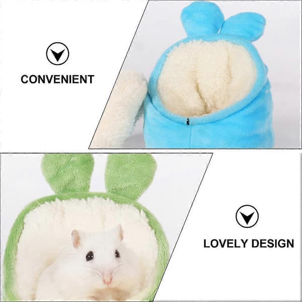 Kæledyrsseng Plys Hamster Rede til Vintervarme Green 9X9X10CM
