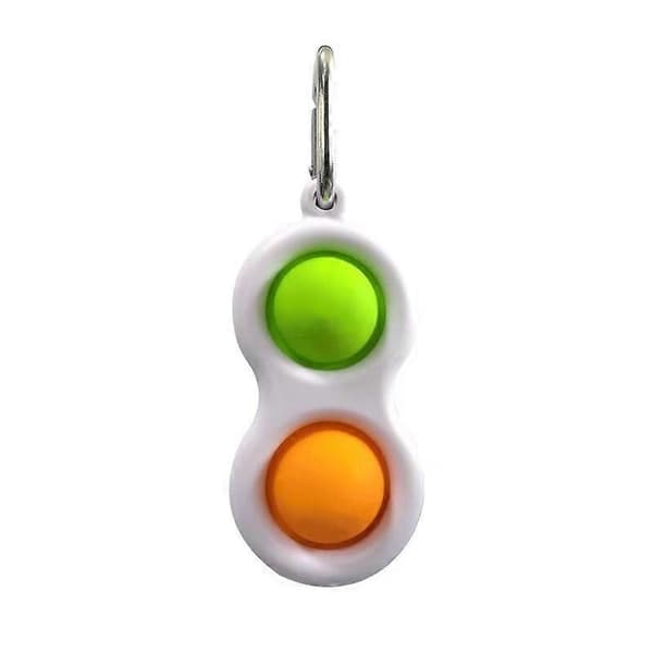 Nøglering Klemme Stress Dekompression Sensorisk Legetøj, Nøglering Tryk Stress Dekompression Sensorisk Legetøj, til Børn Voksne Green orange