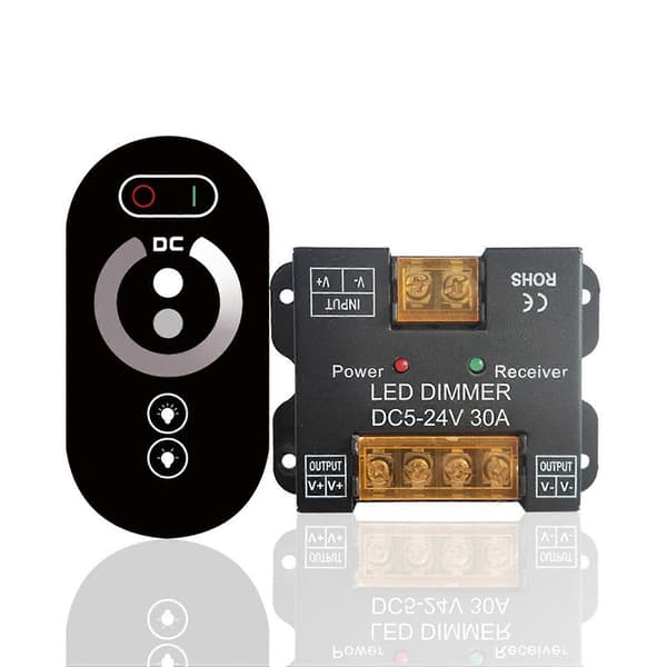3X RF 30A Touch Dc12V Dc24V Enkeltfarvet Controller LED-dæmper til LED-lys
