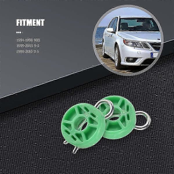 x sett Front Power Window Regulator Guide Roller For Saab 9-5 9-3 900-God Vert