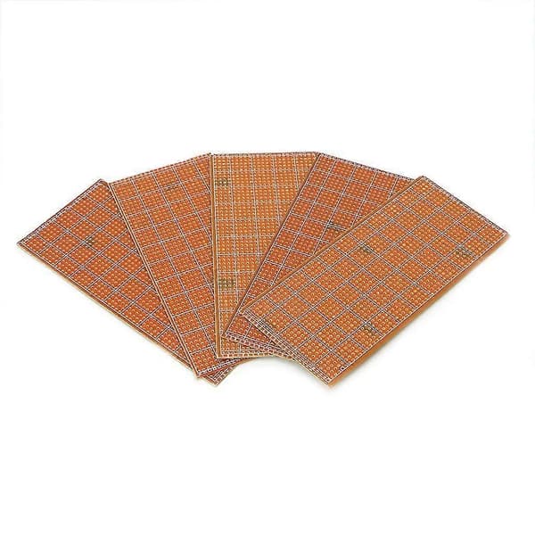 5 stk 6,5x14,5 cm stripebrett Veroboard ukuttet PCB-plate enkeltsidig kretskort