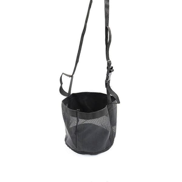 Justerbar elastisk høyfôrpose for hester - Utendørs halsfôrpose i -24x25cm M Noir