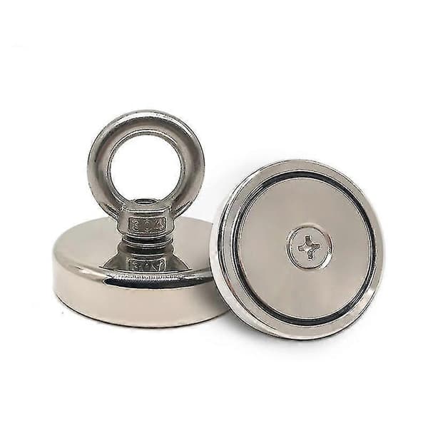 Magnetisk krok Starka absorptionsmagneter för fiske, lyft, upphängning, hämtning (silver) (1 st)