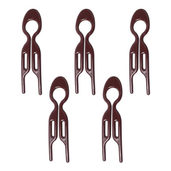5 stk U-formede hårkammer, franske hårnåler for kvinner Dark coffee 19