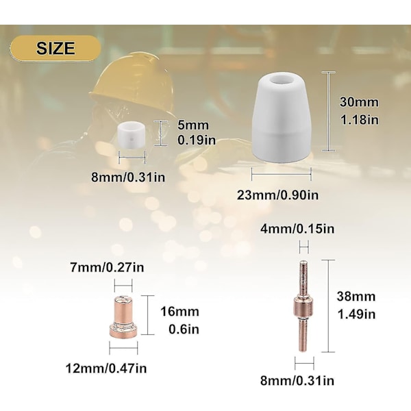65 Dele Pt31 Plasma Forbrugsstoffer Plasmaskærer Parkside Cut 30 40 50 Plasma Cut ^