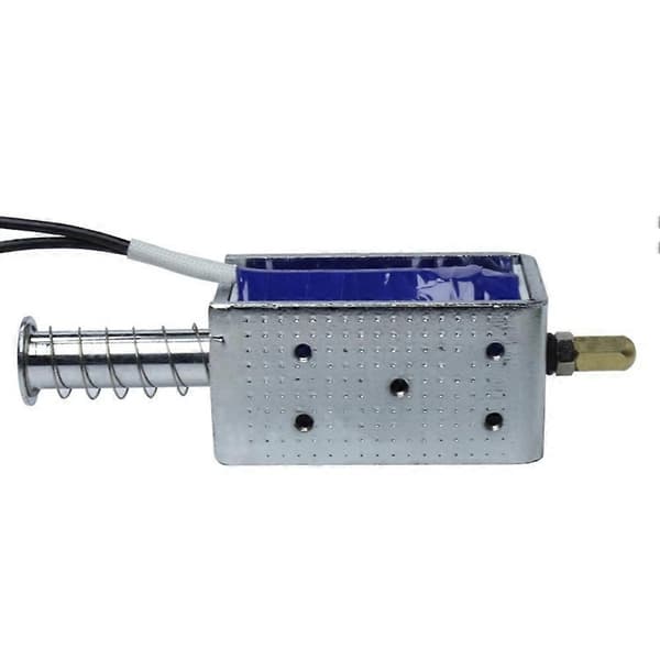 LY-1264B DC Kraftig Push Pull Elektromagnet 24v Solenoid Slaglængde 30mm Magnetisk Spole Elektrisk Teleskopisk Magnet Blue & silver