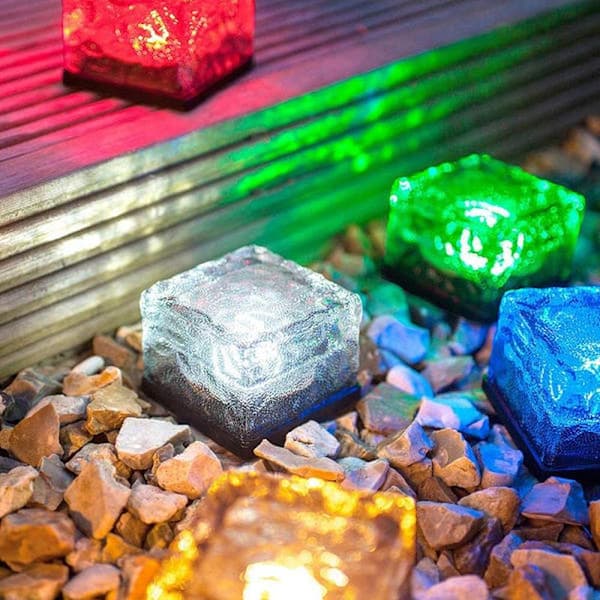 Solcellelamper - Soldrevne iskubelys Landskap Vanntett L varmhvit