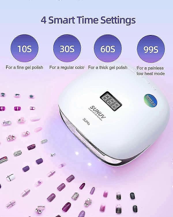 48w Led Neglelampe Sun4 Uv Tørrer Til Shellac Manicure Gel Med 4 Timere Lcd Display Sensor Salon Niveau Dobbelt Hastighed Tørring-06