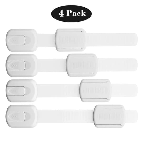 Barnsäkerhetsremmar (4-pack) Lådlås Babysäkring, Kylskåpslås