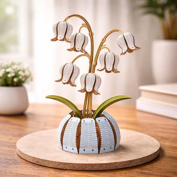 DIY Träblommor - 3D Dekorativt Pussel Liljekonvalj