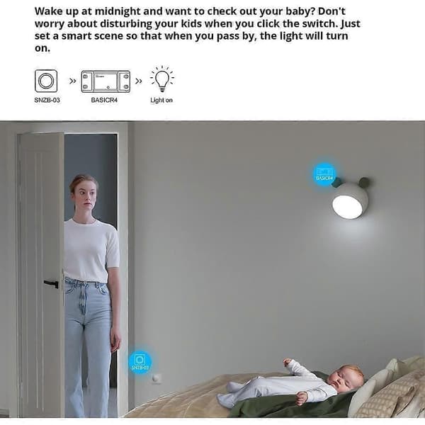 WiFi-strömbrytare BASIC R4 Smart Hem Relä Ljusströmbrytare Röststyrning Tidsinställning Fjärrkontroll Hem för Assistent Ewelink AppAlexa