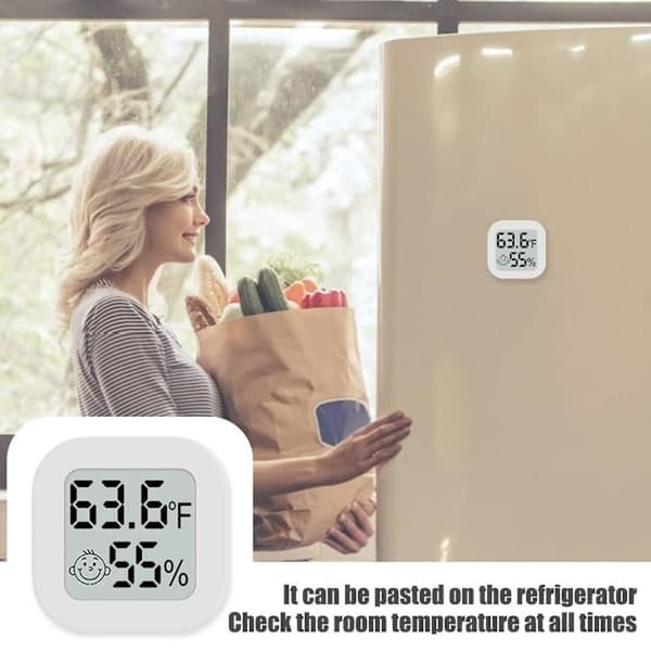 6-pakning Mini Digitalt Termometer Hygrometer Innendørs LCD-skjerm
