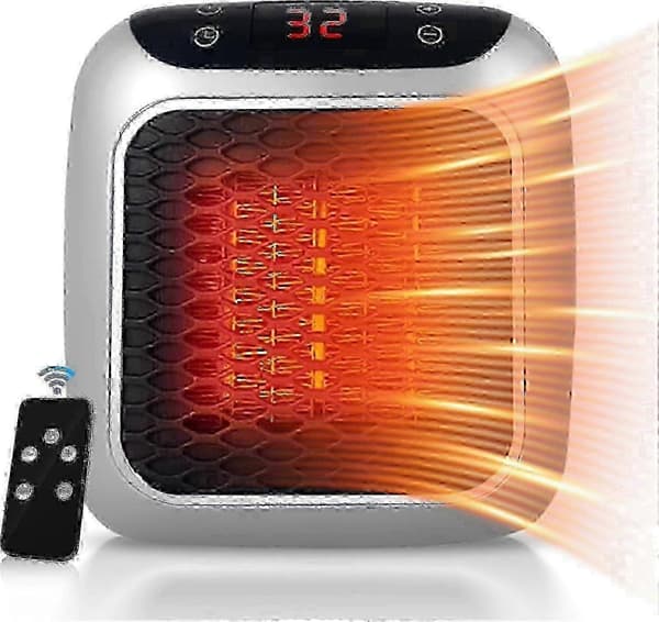 800W keramisk rymdvärmare med fjärrkontroll 12H timer 5 5