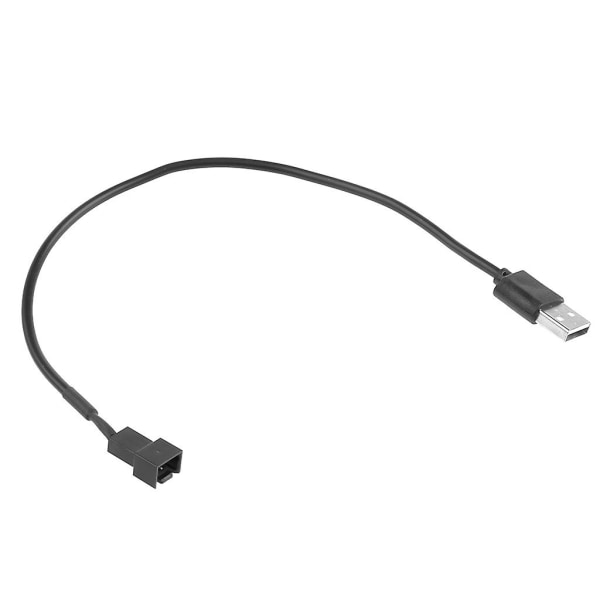 32 cm usb til 3 pins hanne for vifteadapter koblingskabel (usb-3 pins kabel) Black
