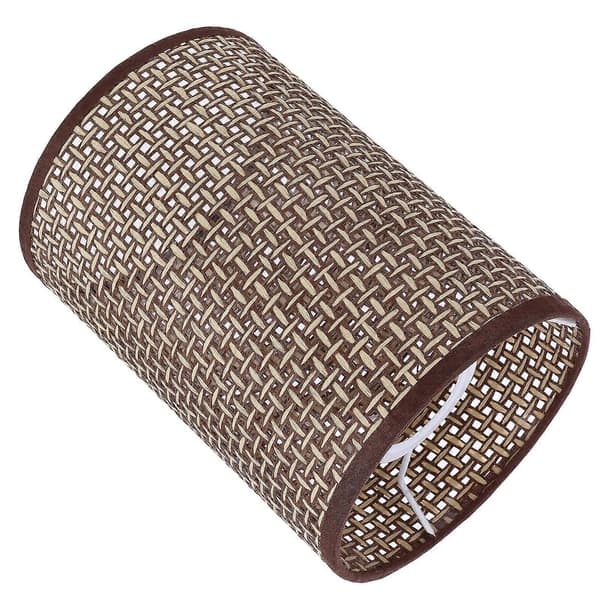 Rattan lampeskærm til bordlampe E14/E27 base udskiftning lampeskærm cover