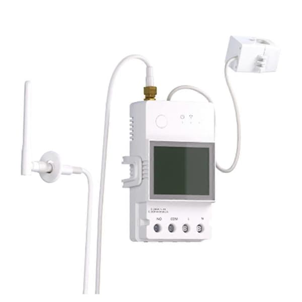 POWCT Ring Smart Power Meter ESP32 Chip Strømtransformator 100A Energimonitor Kontaktorkontroll Fungerer med Alexa IFTTT White