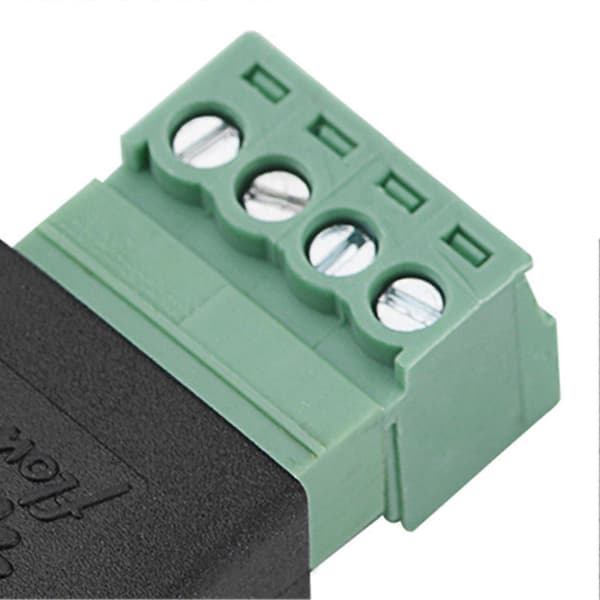 RJ11 6P4C han Ethernet-stik til 4-benet skrueterminalstik