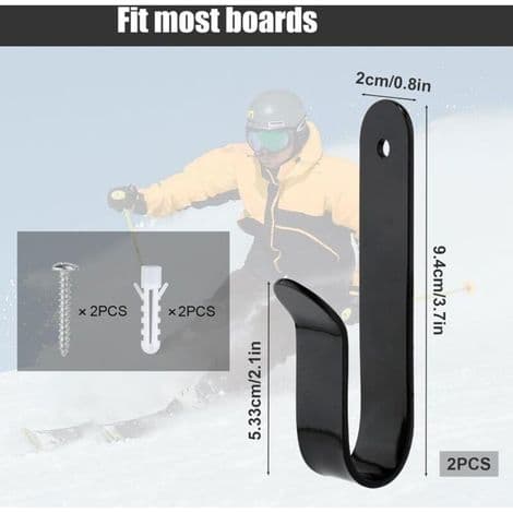 (Svart) Veggfeste for surfebrett, veggfeste for surfebrett