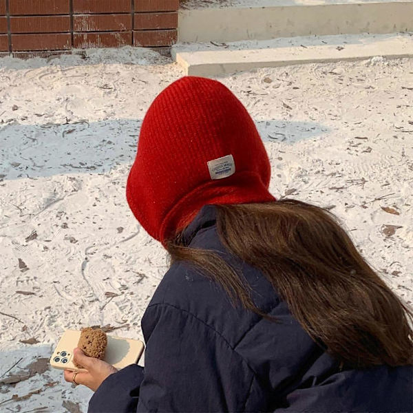 Varm Balaclava Stickad Mössa Unisex Vinter Sportmössa Mångsidigt Modeaccessoar för Vinterpendling Khaki Beige