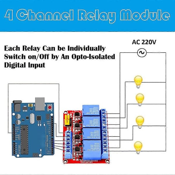Kanal Relæ Modul 5V 12V Board Shield med Optokobler Isolation Understøtter Høj- og Lavniveau Trigger 5V 5V