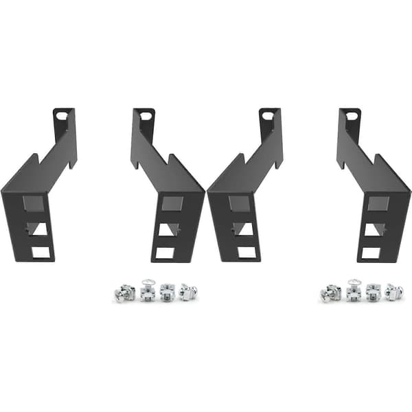 2X 1U Server Rack Dybdeforlænger - 4-tommer/10 cm Dyb Forsænket Rackmonteringsadaptersæt til Netværksrack Black