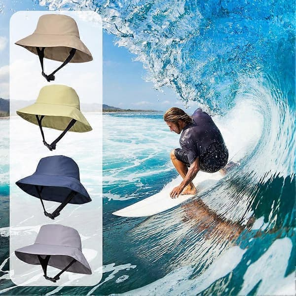 Surf Bøttehatt Surfetilbehør Solbeskyttelse Gave Ny 2024 Lue SurfingKU:K Beige onesize