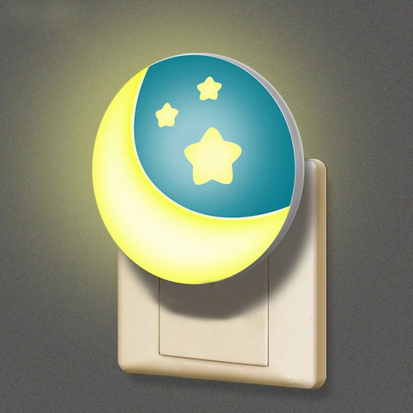 Nattlys for barn Elektrisk uttak [2-pakning] Med skumringssensor Liten Led Koranic Vegglampe