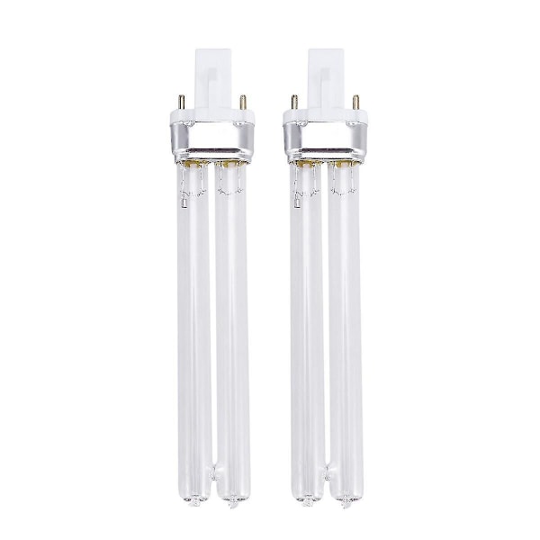 2 stk 11W Ultrafiolett UV Desinfeksjonslyslamper UV Steriliseringslys Pærer For Sterilisator Fiskedam (G23 Lampebase) -n141