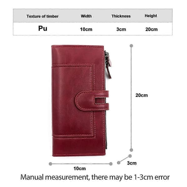 Plånbok i PU-läder för kreditkort, ID och visitkort Brown One size