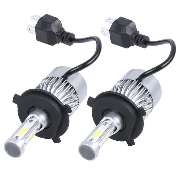 x S2 H4 72W 8000LM LED-strålkastare Bil Helljus/Halvljus Auto Lampor 6000K Vit+(cva