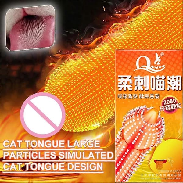 Lili Chao Kondom med store knopper yellow/10pcs