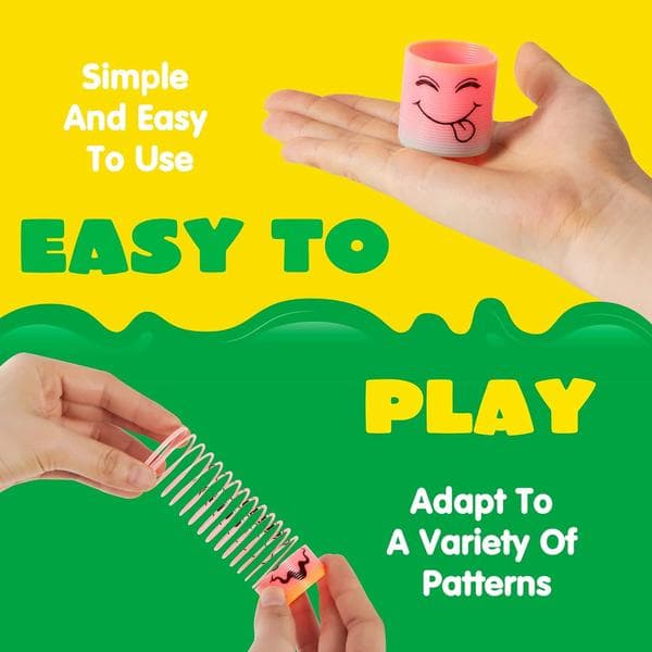 30 stk. Regnbuefestposefyll til barn, Mini Fidget-leker for barn, Stressspiral Mini-spiraler Bulk-leker
