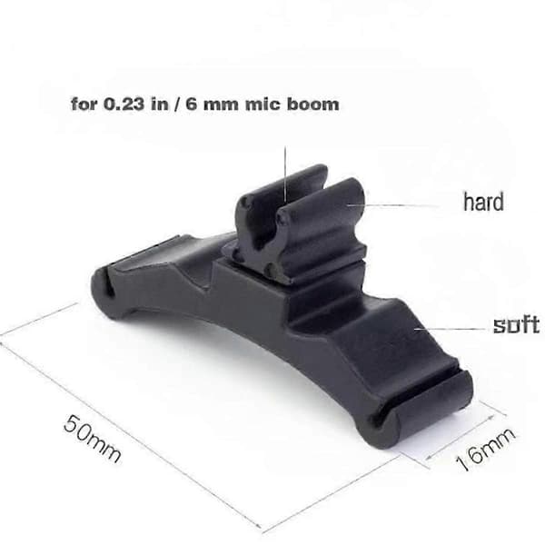 M100B Modulær Dobbelt Bas Mikrofonklips til DPA4099 Blød Gummi BASSER Montering til 6mm Musikinstrument Mikrofoner Black