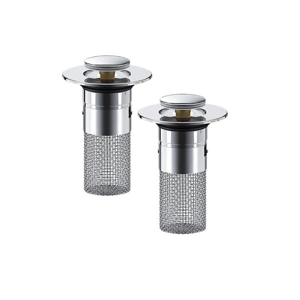 INF 2-pack Avloppssil med Plugg / Tvättställsplugg för Handfat