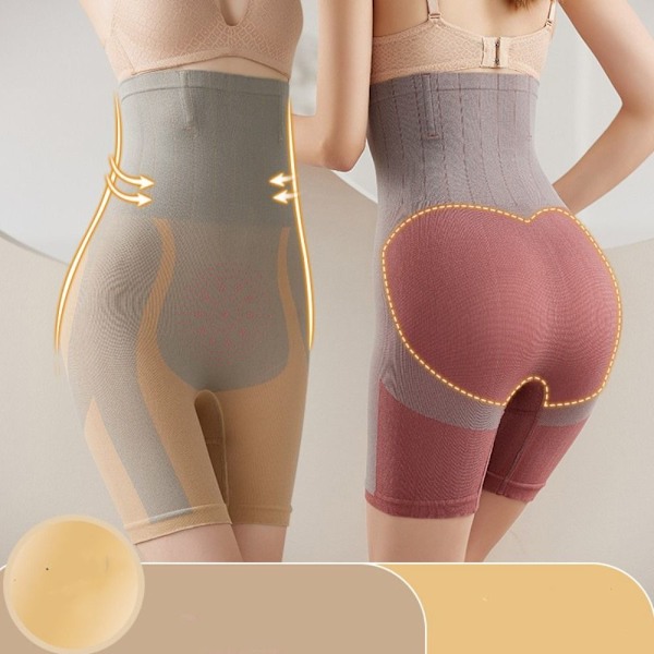 Naisten Body Shaper Slim Alushousut Vatsakontrolli Alusvaatteet Korkea Vyötärö Shapewear Punainen Red M&L