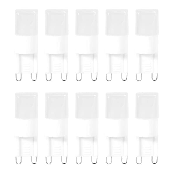 10x G9 1W LED Høyeffekts Lyspære Lampe Varm Hvit 3500 K Blanc chaud