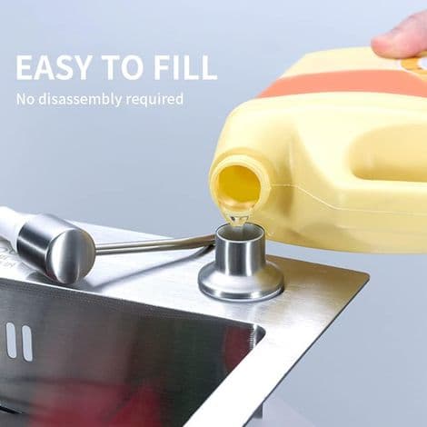 Rnemitery Vægmonteret Sæbedispenser – 1000 ml – Fremstillet af transparent ABS og rustfrit stål