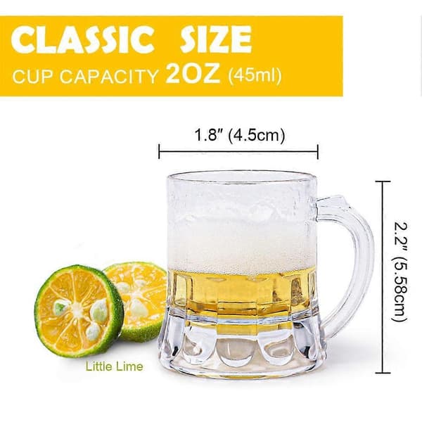 10x Mini Ölglas Shotglas Ölglas Plast Röd/Vit Provsmakning! L4X7 white 1set