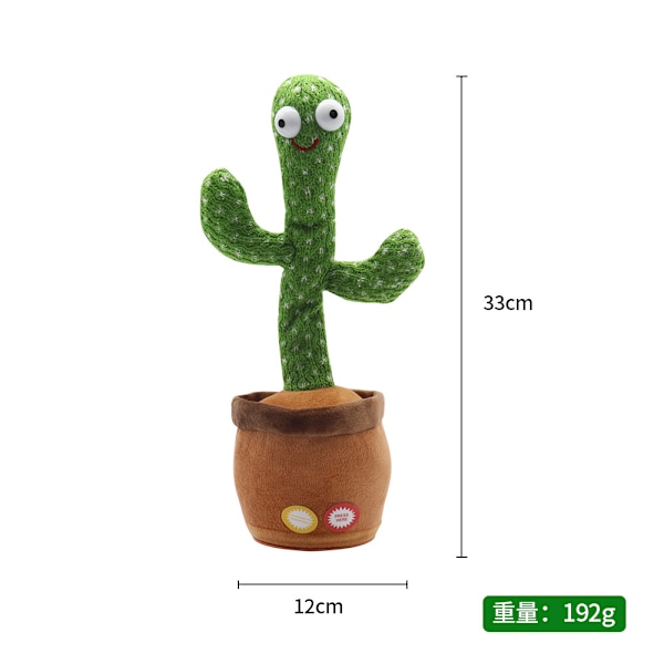 Dansende kaktus kan tale, legetøj, svampe og fortryllende blomster kan svinge sandskulpturer for sjov. Elektrisk legetøj Green cactus 6