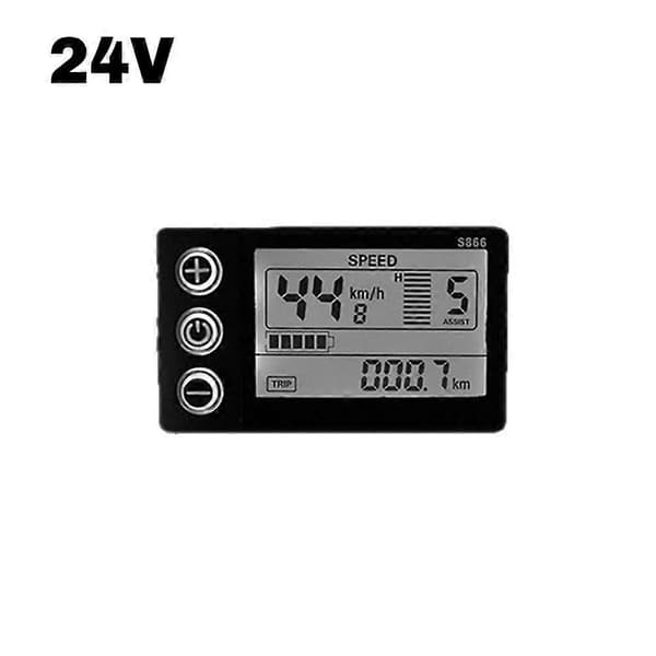 S866 Elektrisk Cykel Display LCD Måler til Intelligent Controller Ebike Panel SM Stik Elcykel 24V 24V