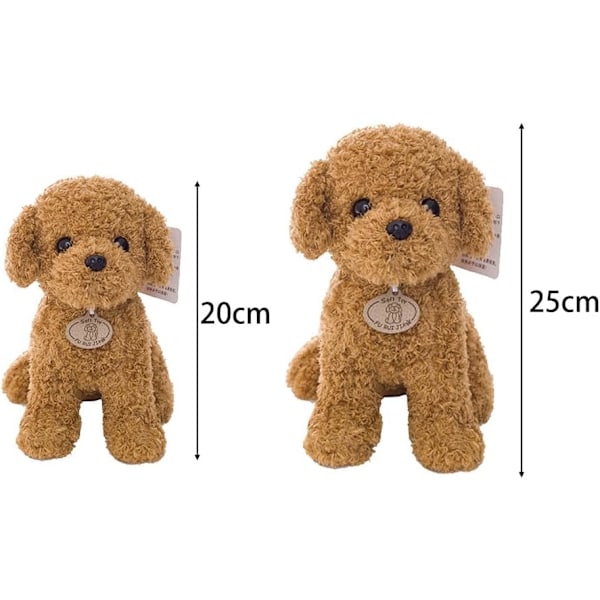Teddy-koiran plusslelu, simulaatiokoira, täytetty pödeli, lasten unipyyhe, söpö lemmikki, syntymäpäivälahja tytöille, 25 cm