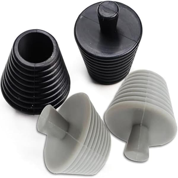 Universal Drain Plugs Rubber Sink Plug Universal Bathtub Plug Bathtub Drain Plug Drain Pipe Sealing Plug (Black, Grey)
