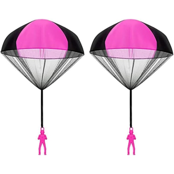 2 st Parachute Leksakssoldater, Handkastande Armémän för Utomhuskul, Leksakssoldater Fallskärm, Barns Fallskärmsflygande Leksaker för Pojkar och Flickor