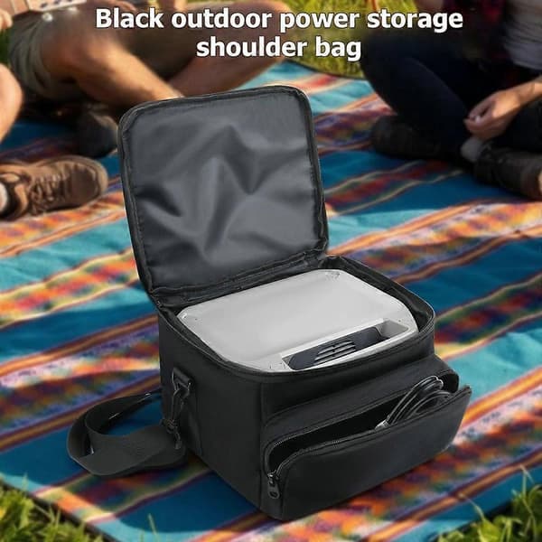 Bærbar strømstasjon bæreveske for EF ECOFLOW RIVER 2 Utendørs reise camping ladeutstyr Black