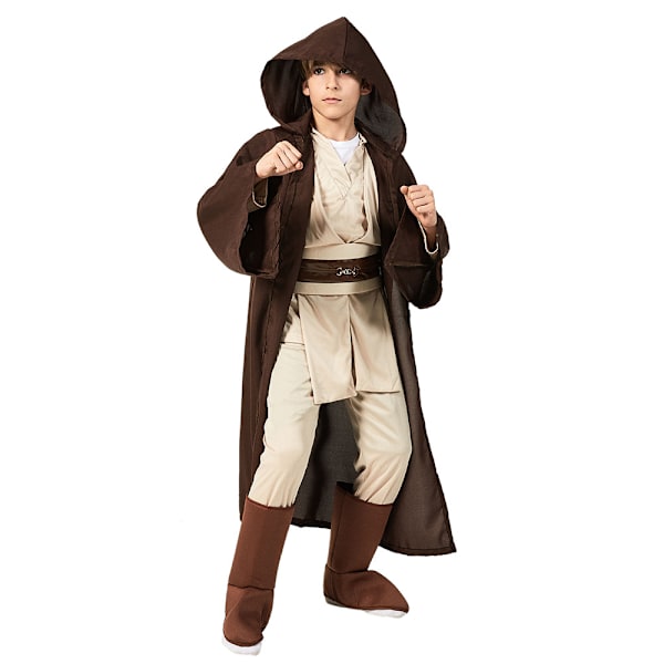 Jedi Knight Klassisk Karaktär Barn Cosplay Kostym Halloween Scenföreställning Kostym M