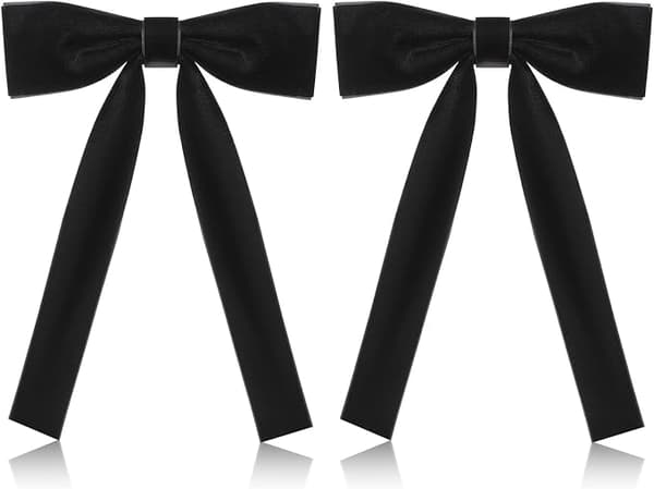 2-pack Western Bow Tie for Men Colonel Tie Black Women's Bow Tie Clip