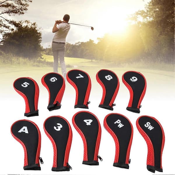 Golfmailan suojus vetoketjulla