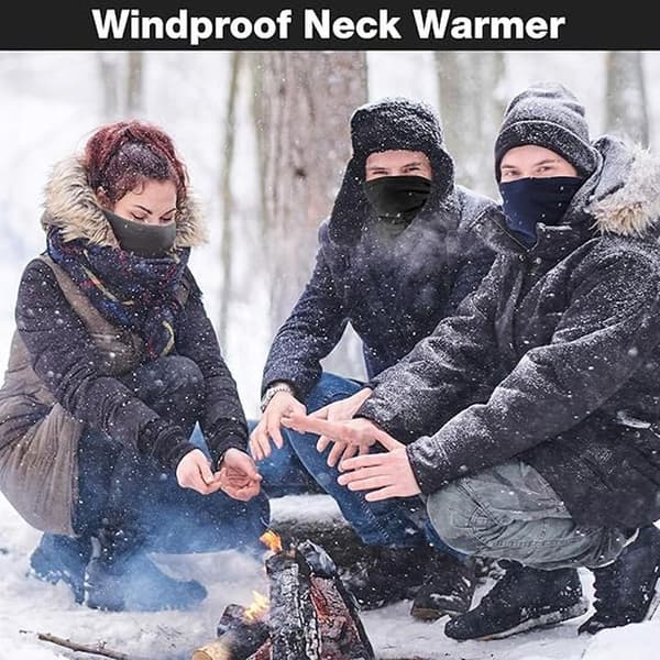 Winter Fleece Neck Warmer 3-pack Double Layer Thermal Scarf Thick Multifunctional Scarf