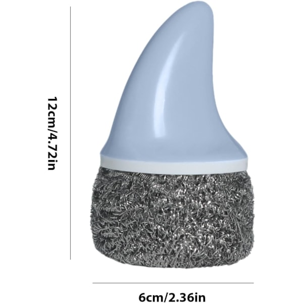 2 kpl teräsharjaa puhdistukseen - Ruostumattomasta teräksestä valmistettu hankauspesuri kahvalla - Hankautuminen Sitkeät sotkut Keittiöharja vaihdettavissa